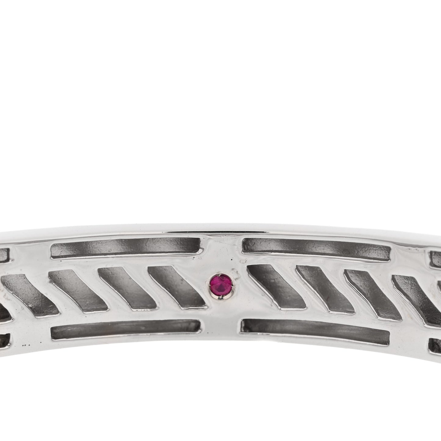 18K White Gold Diamond Enamel Bangle Bracelet Multicolor