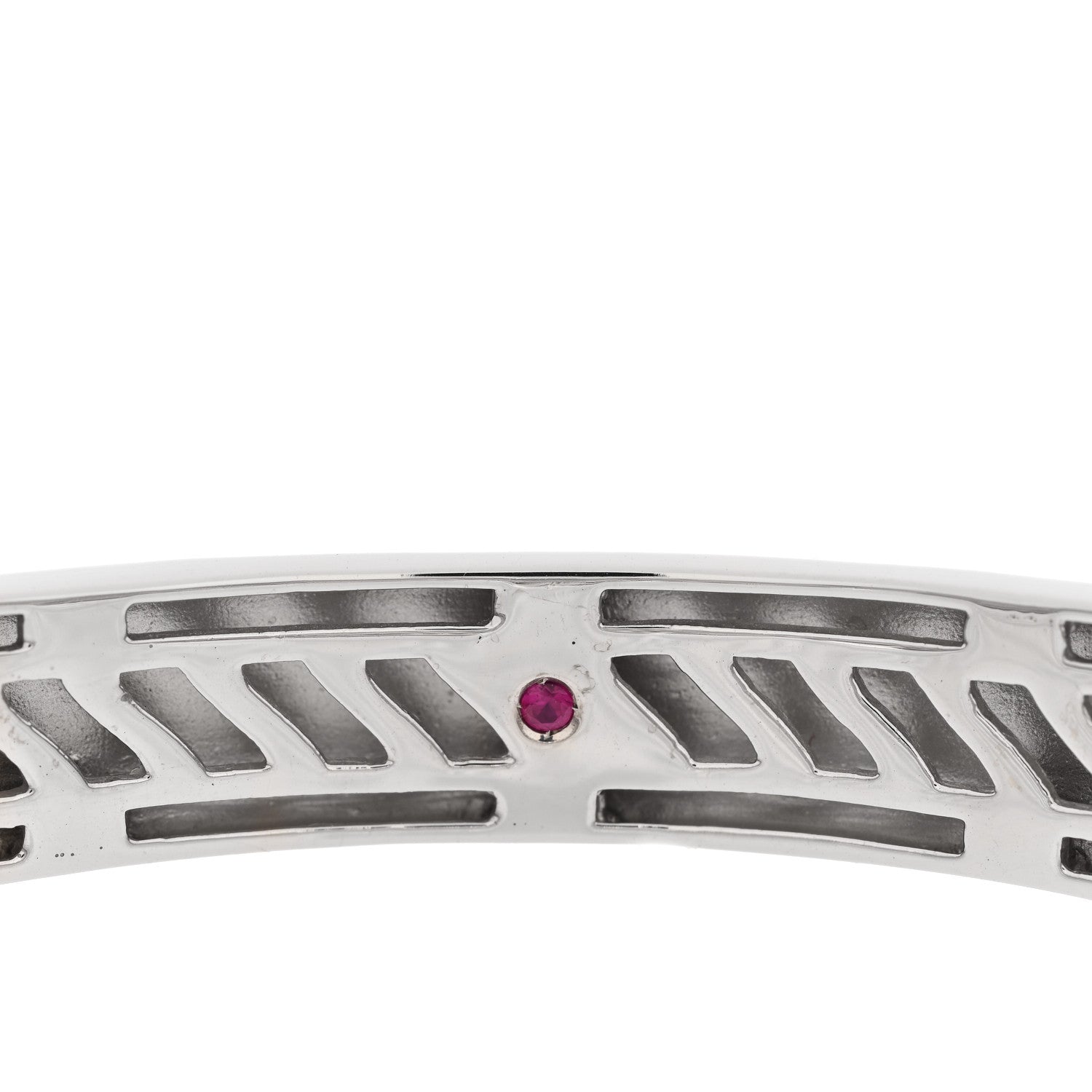 Roberto Coin 18K White Gold Diamond Enamel Bangle Bracelet Multicolor 3 of 4