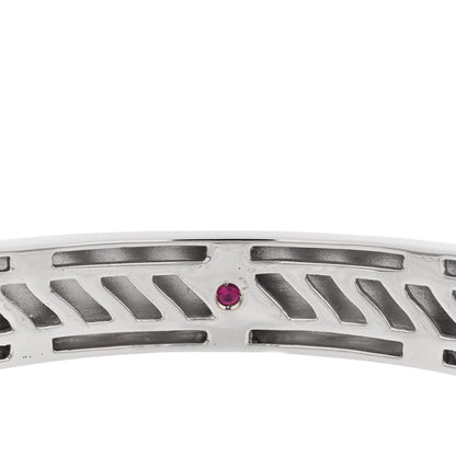Roberto Coin 18K White Gold Diamond Enamel Bangle Bracelet Multicolor 3 of 4