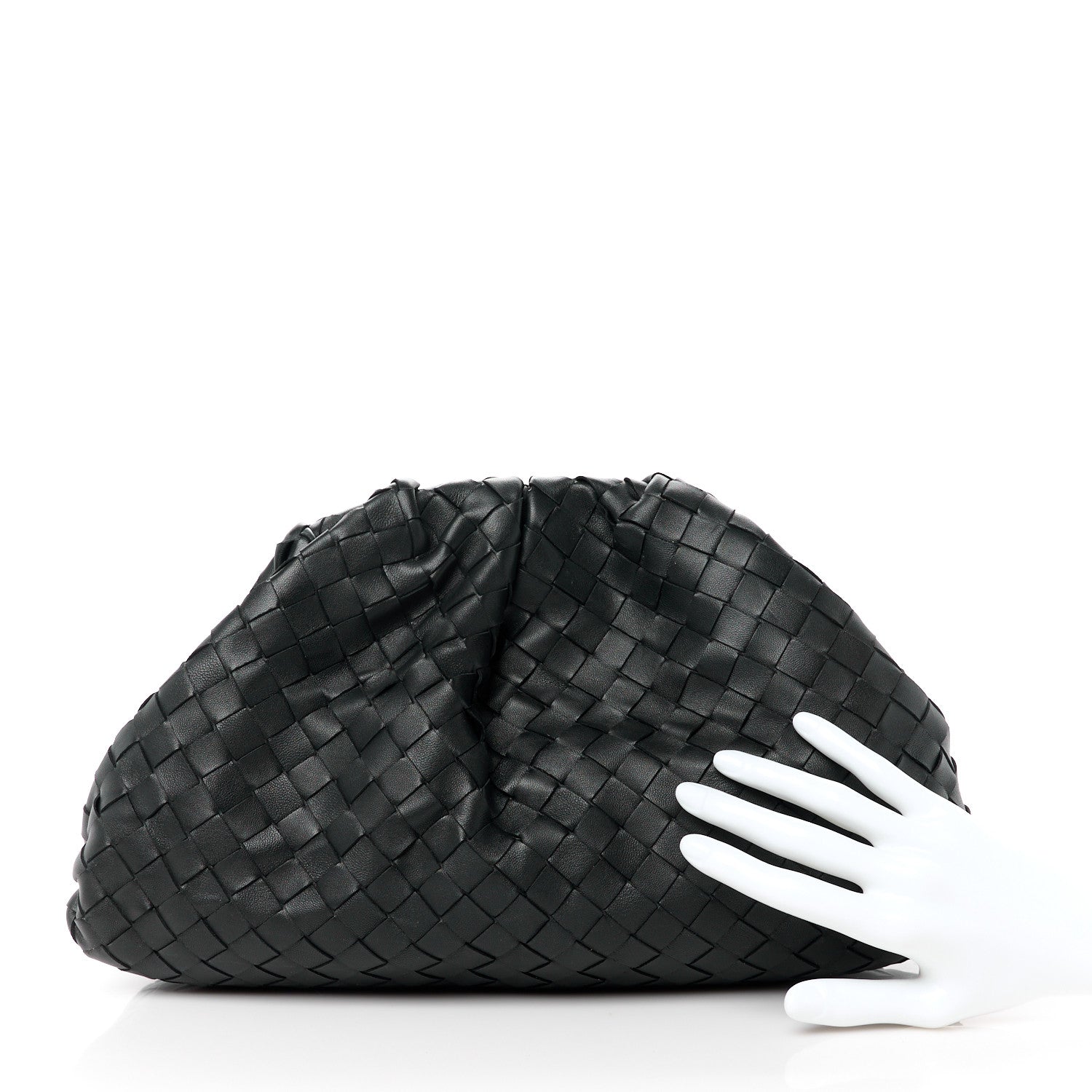 Bottega Veneta Nappa Maxi Intreccio The Pouch Oversized Clutch Black 2 of 11