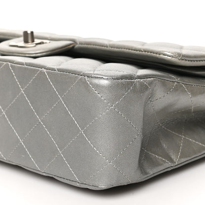 Chanel Metallic Lambskin Quilted Medium Double Flap Silver 9 of 12