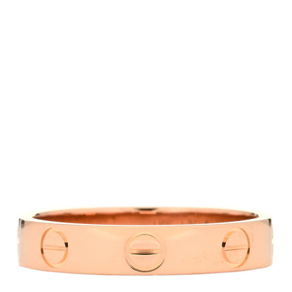 Cartier 18K Pink Gold 3.5mm LOVE Wedding Band Ring 51 5.75 3 of 5