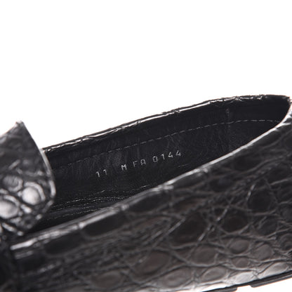 Louis Vuitton Mens Crocodile Monte Carlo Loafers 11 Black 8 of 9