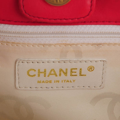 Chanel Patent CC Logo Tote Dark Pink 6 of 7