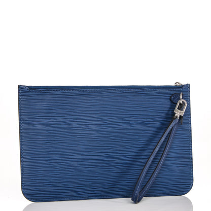 Louis Vuitton Epi Neverfull Pochette MM GM Cyan 3 of 7