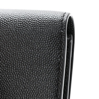 Saint Laurent Grain de Poudre Uptown Chain Wallet Black 11 of 12