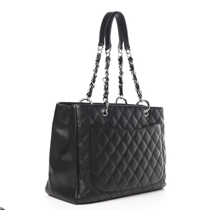 Chanel Caviar Quilted Grand Shopping Tote GST Black 3 of 14