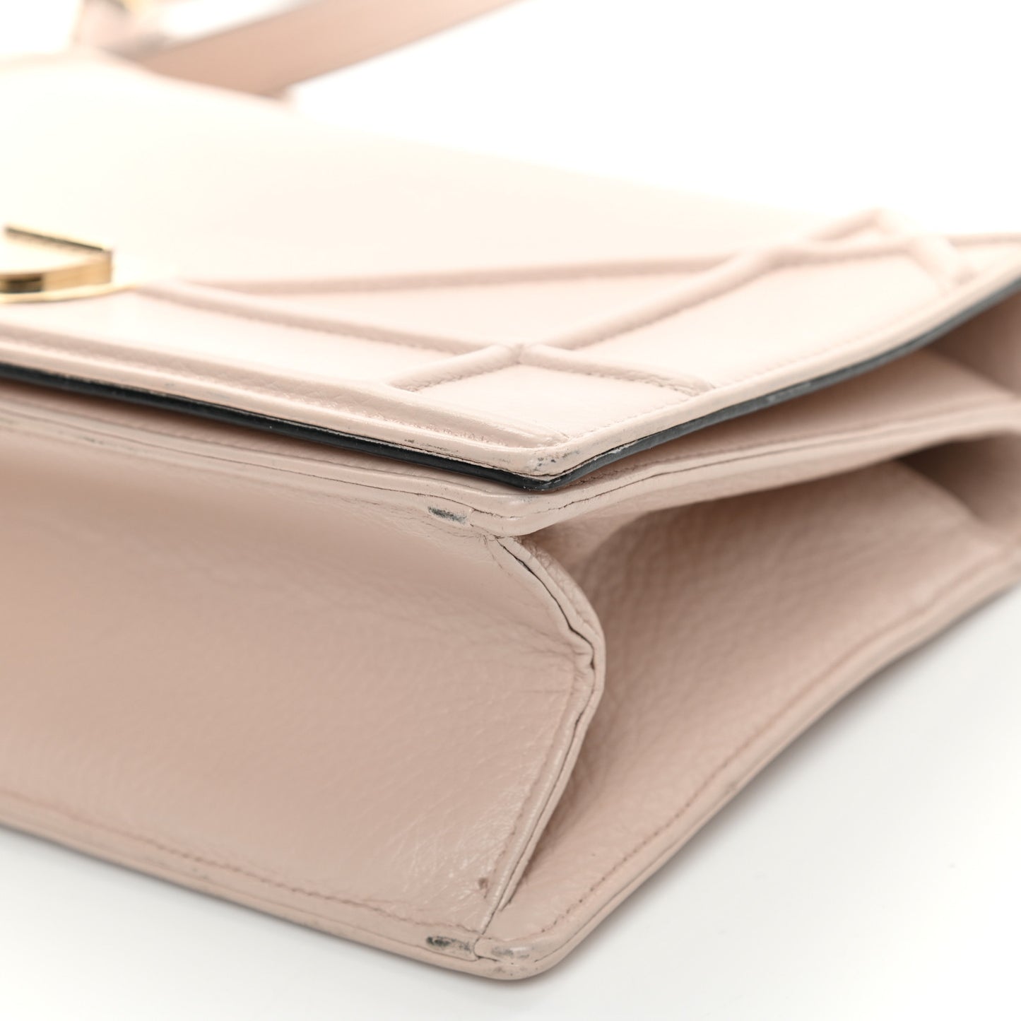 Grained Calfskin Medium Diorama Flap Bag Rose Poudre