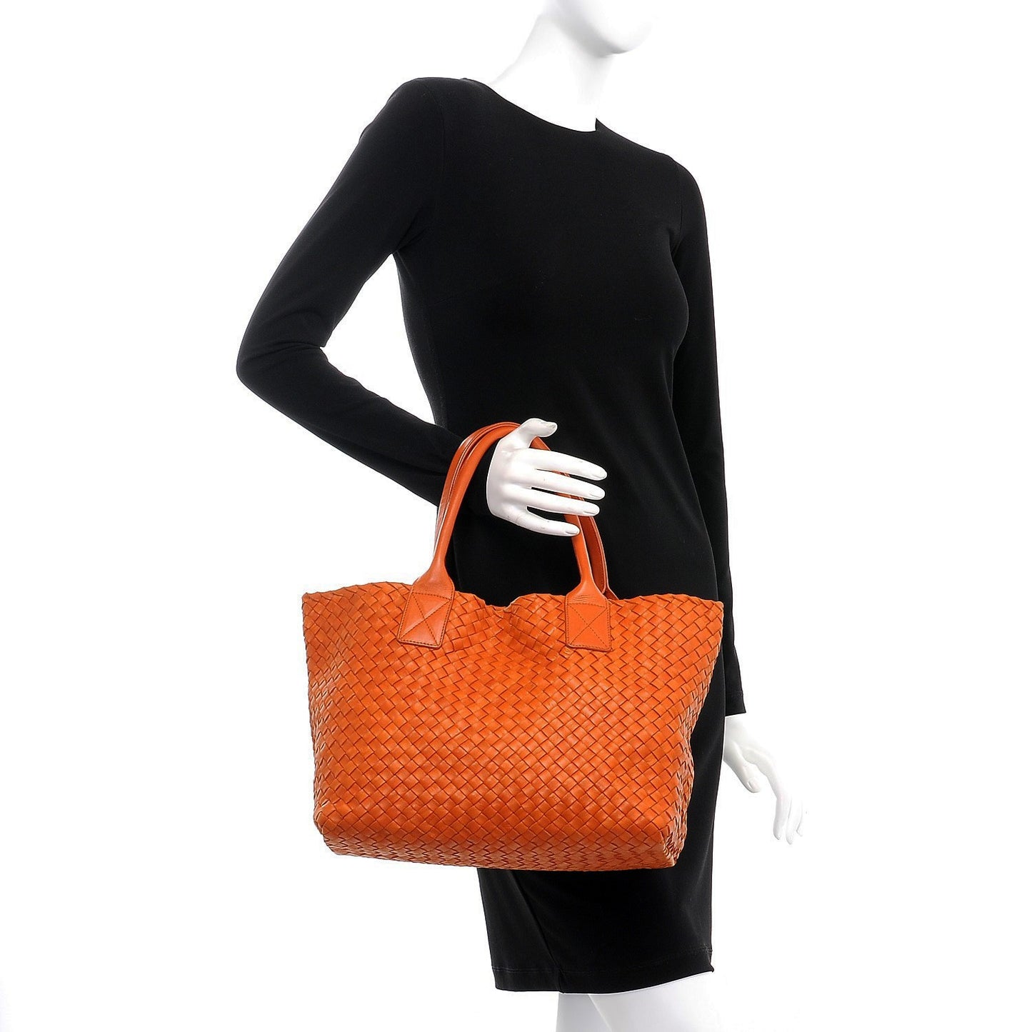 Nappa Intrecciato Mini Cabat Clementine