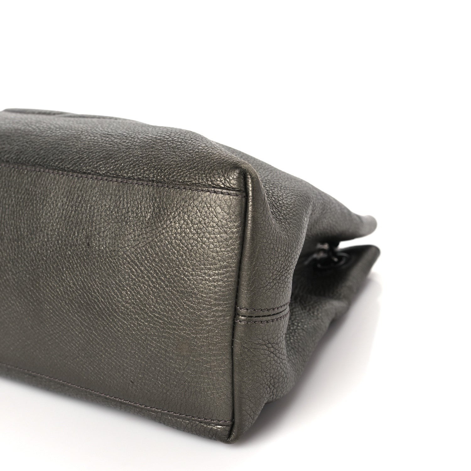 Gucci Metallic Pebbled Calfskin Medium Soho Chain Shoulder Bag Sasso 9 of 12