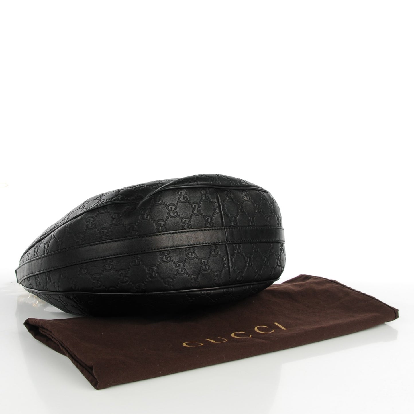 Guccissima Medium GG Twins Hobo Black