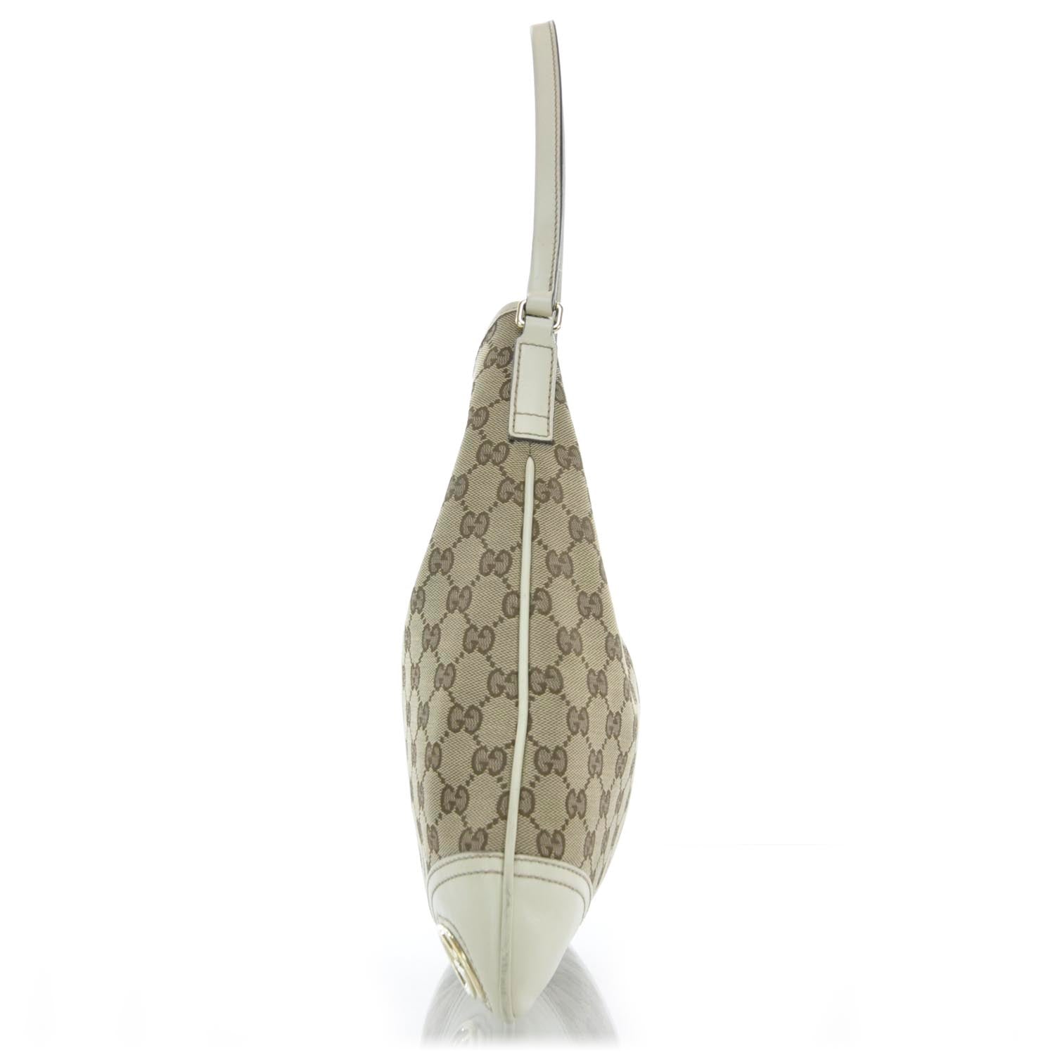 Gucci Monogram Medium New Britt Hobo Off White 4 of 9