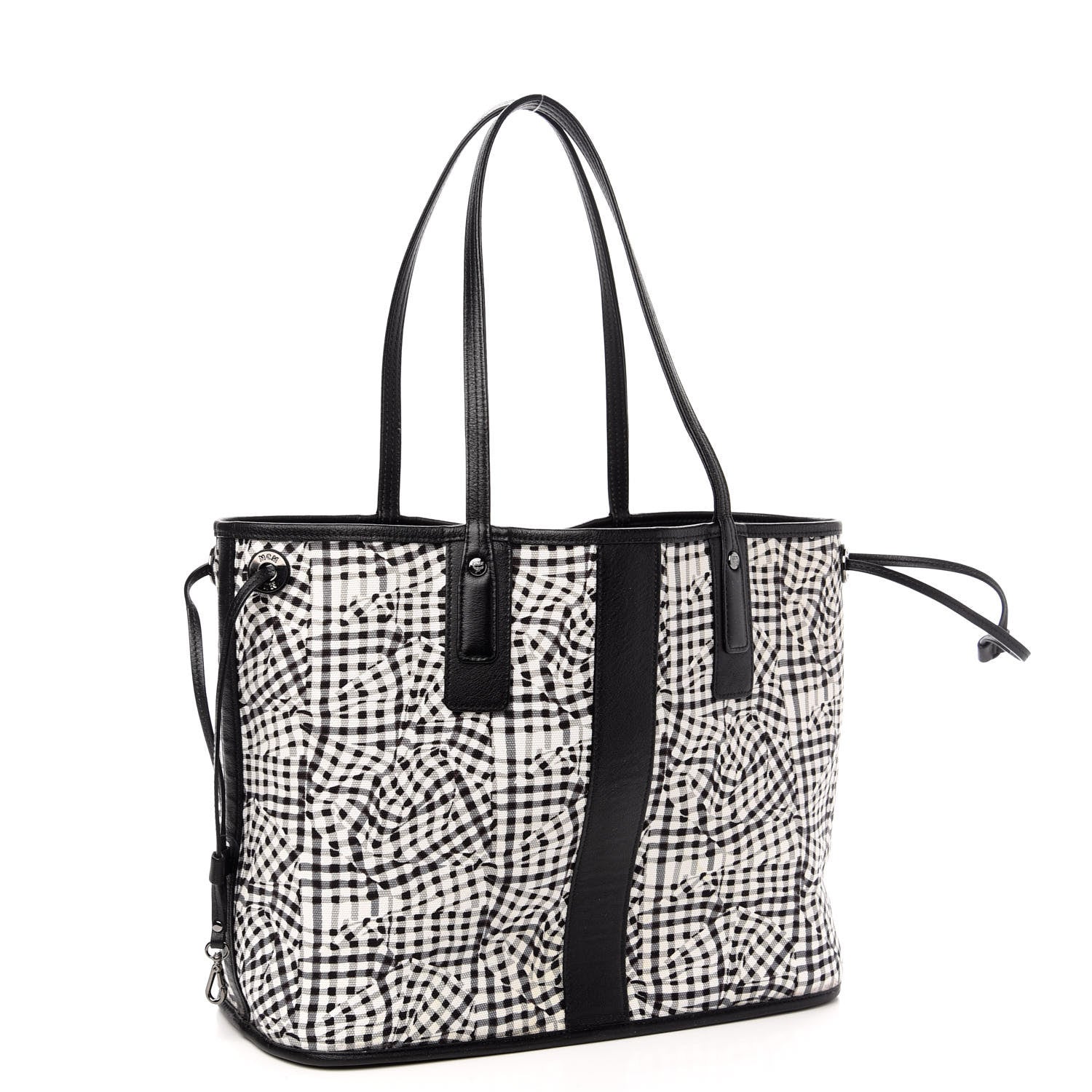 MCM Visetos Medium Liz Reversible Shopper Tote Black 6 of 14