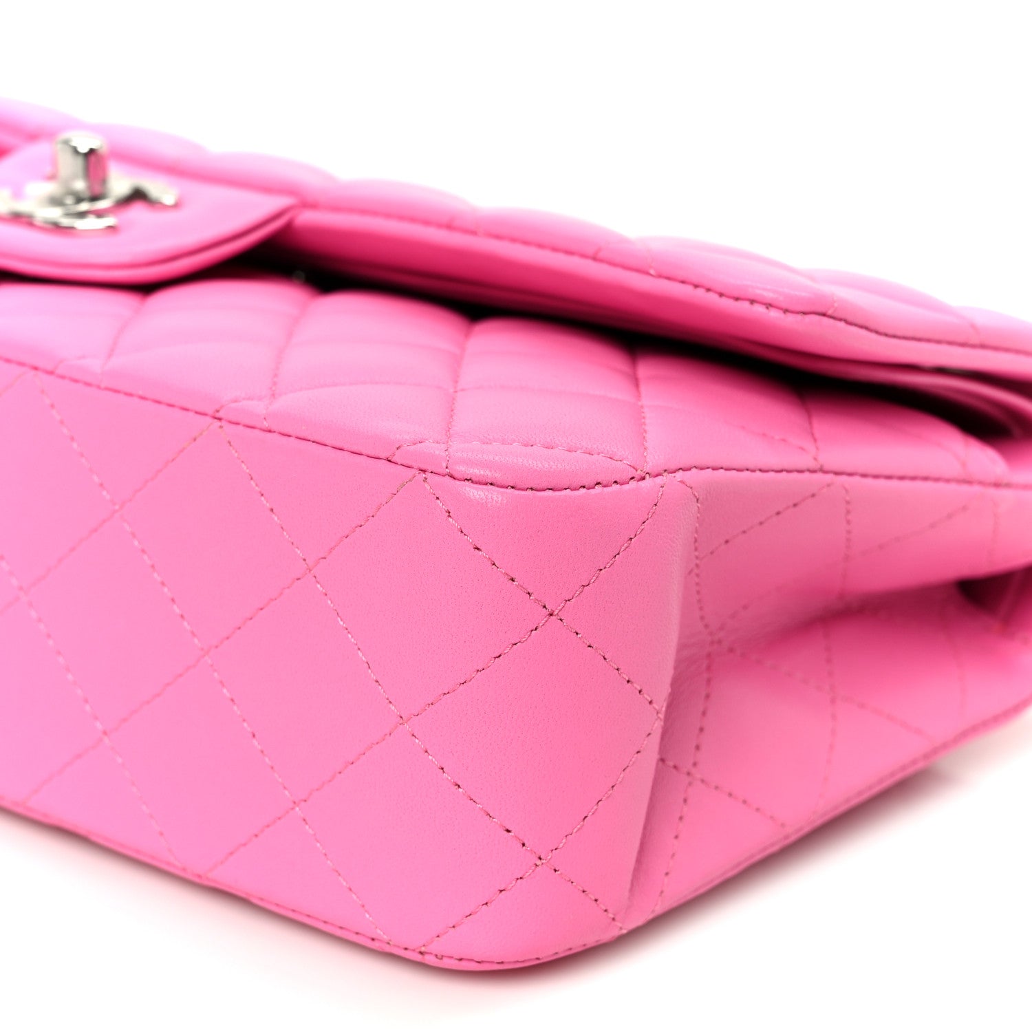 Chanel Lambskin Quilted Medium Double Flap Pink 11 of 11