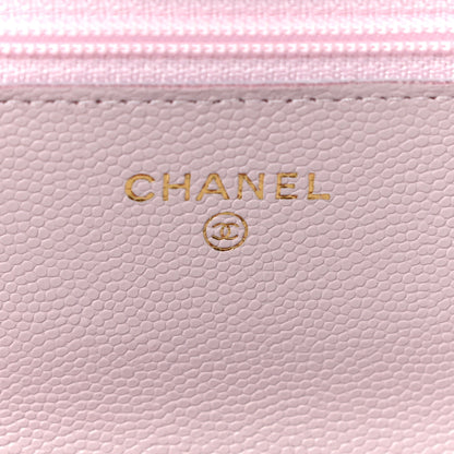 Chanel Caviar Quilted Coco Candy Wallet On Chain WOC Light Pink 6 of 12
