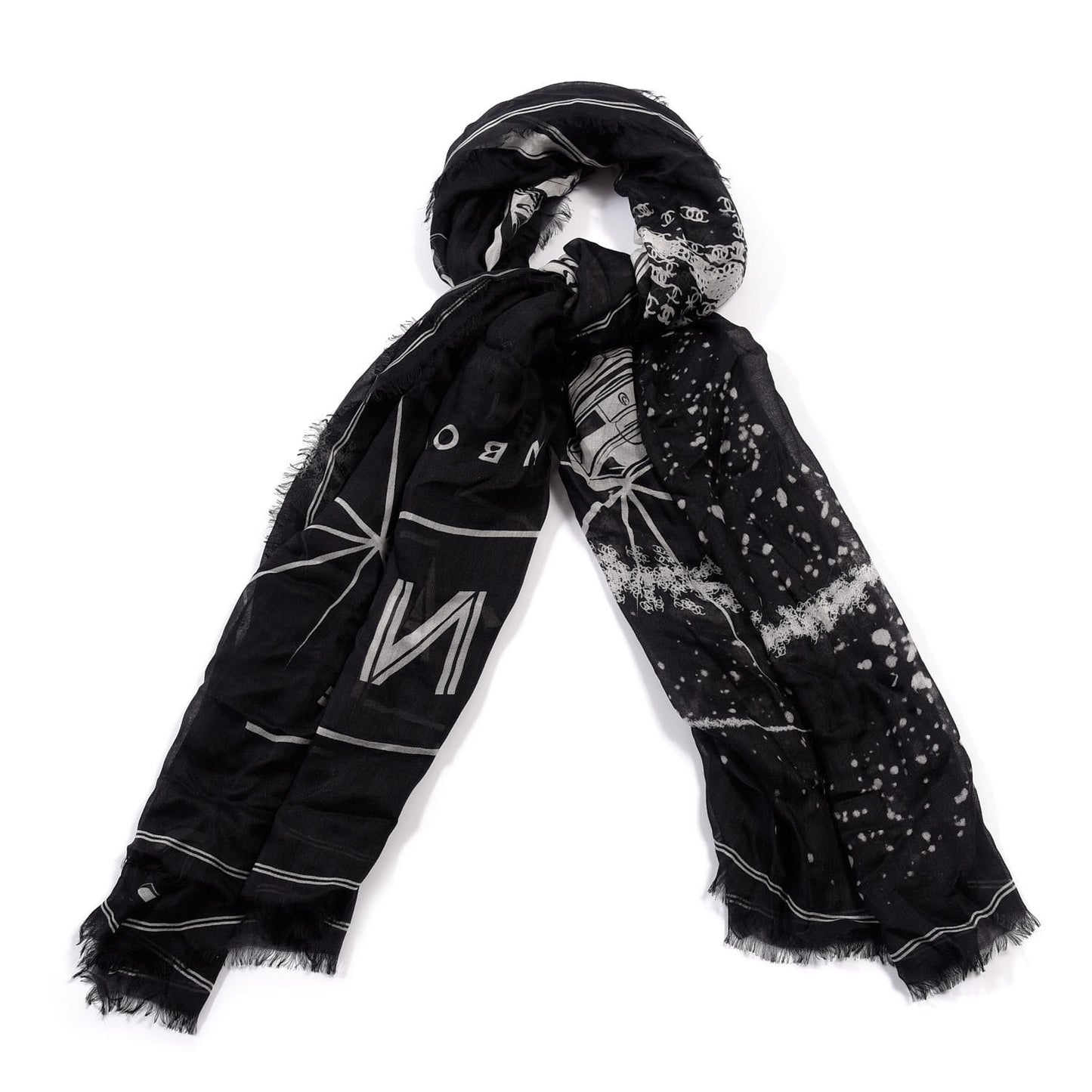 Cashmere Trendy Flap Scarf Black
