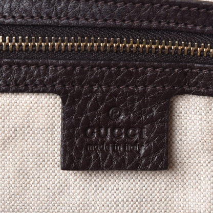 Gucci Calfskin Vintage Web Medium Boston Dark Brown 6 of 11