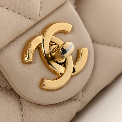 Chanel Lambskin Quilted Small CC Funky Town Flap Beige 11 of 12