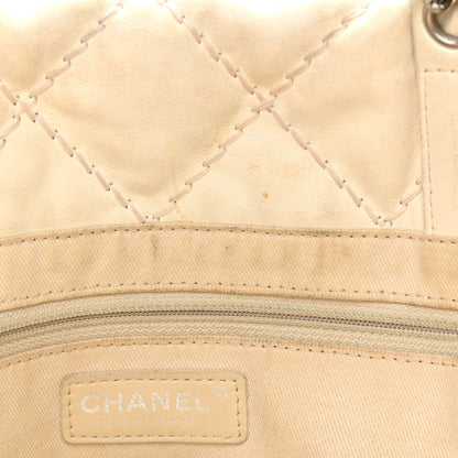 Chanel Calfskin Contrast Stitch Tote Beige 11 of 17