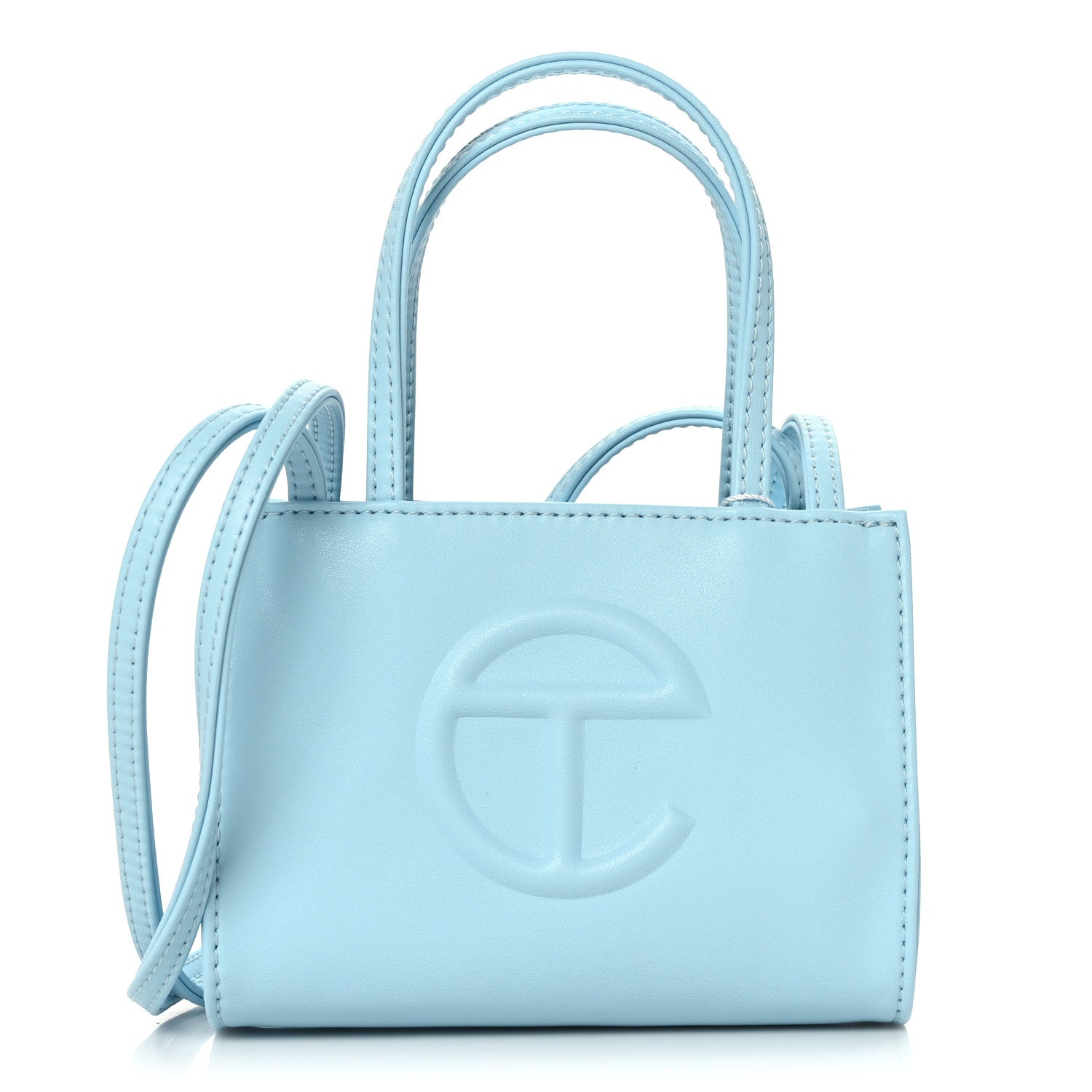 Telfar Vegan Leather Small Shopping Bag Pool Blue 1 of 8