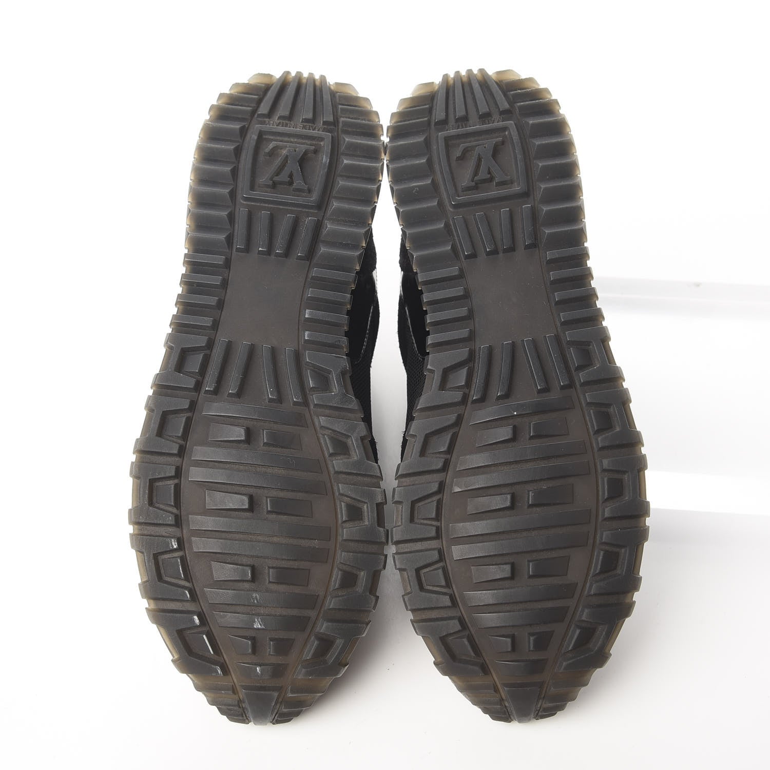 Louis Vuitton Suede Monogram Run Away Sneakers 37 Black 7 of 8