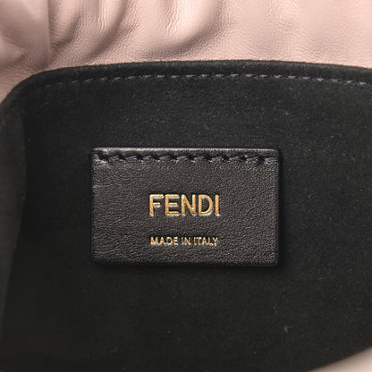 Fendi Soft Nappa Logo Small Drawstring Pouch Bag Rosa Quarzo Black 6 of 9