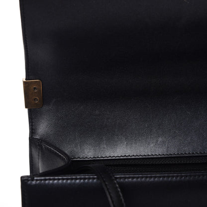 Chanel Metallic Calfskin Quilted Large Boy Flap Black 12 of 13
