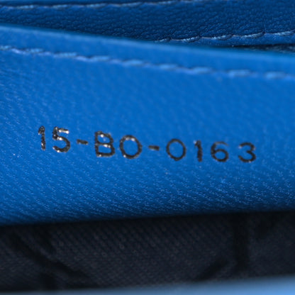 Christian Dior Lambskin Cannage Medium Lady Dior Blue Persan 7 of 15