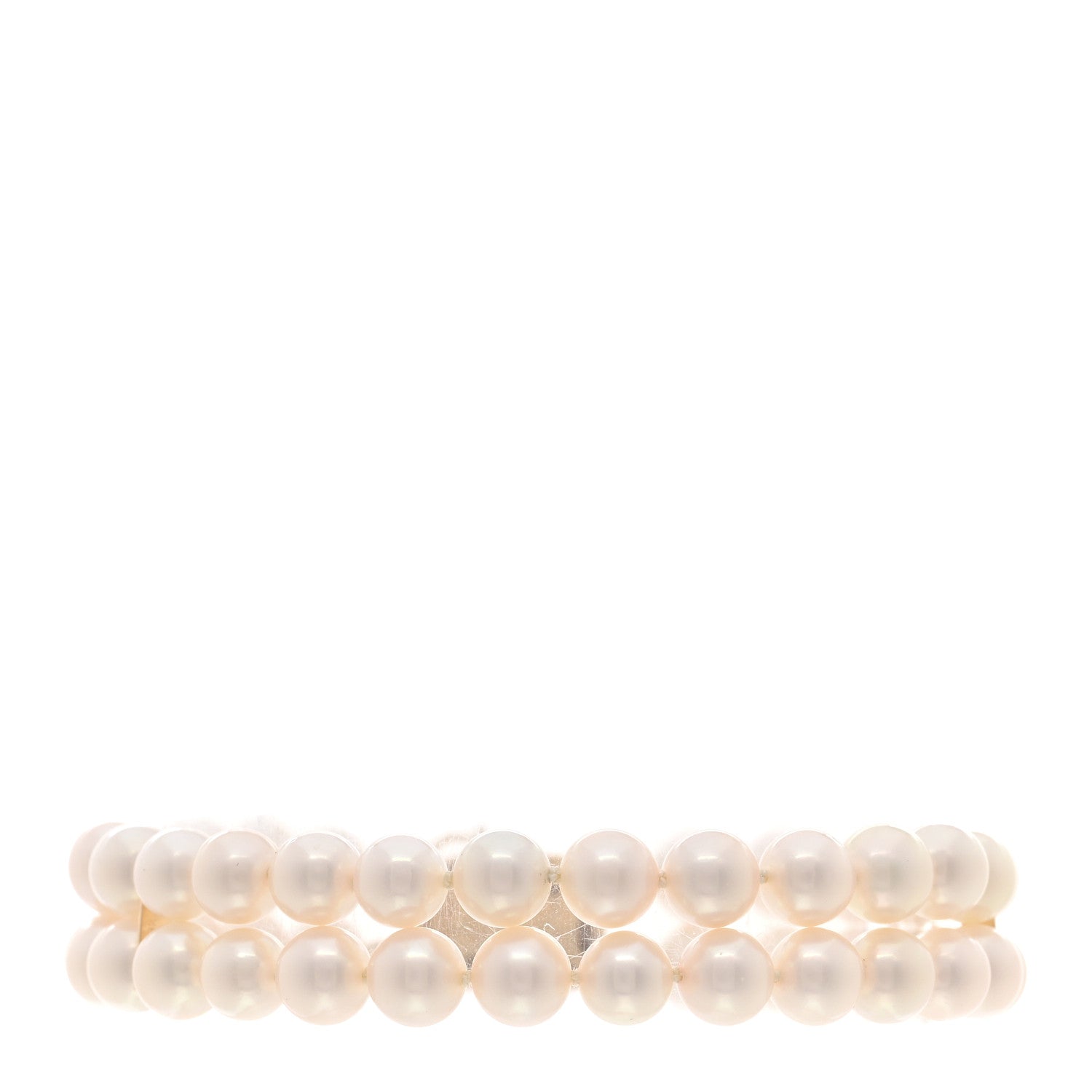 Mikimoto 18K Yellow Gold Akoya Pearl 6-6.5mm Double Strand Bracelet 1 of 3