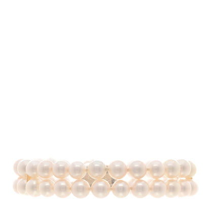 Mikimoto 18K Yellow Gold Akoya Pearl 6-6.5mm Double Strand Bracelet 1 of 3