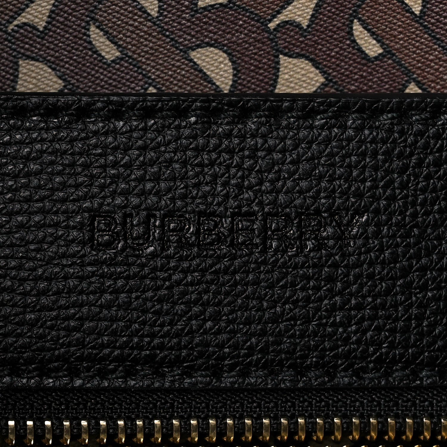 Burberry Calfskin TB Motif Embossed Medium Tote Black 5 of 10