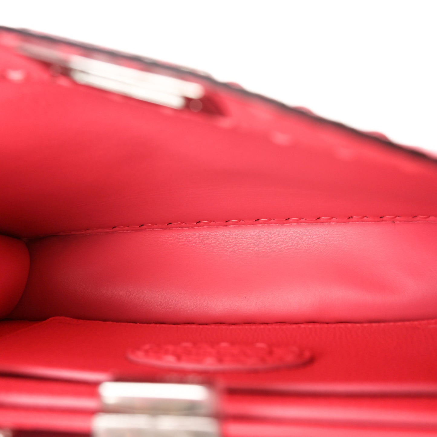 Cuoio Roma Sellerissima Nappa Sintetica Tape Stitch Small Peekaboo I SEE U Satchel Pink Dalia