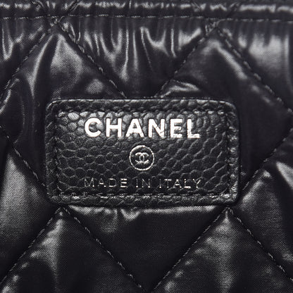 Chanel Caviar Quilted Large Cosmetic Case Black 6 of 9
