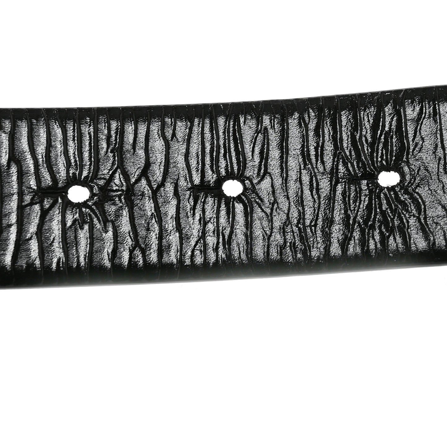 Crumpled Calfskin Pearl CC Belt 105 42 Black