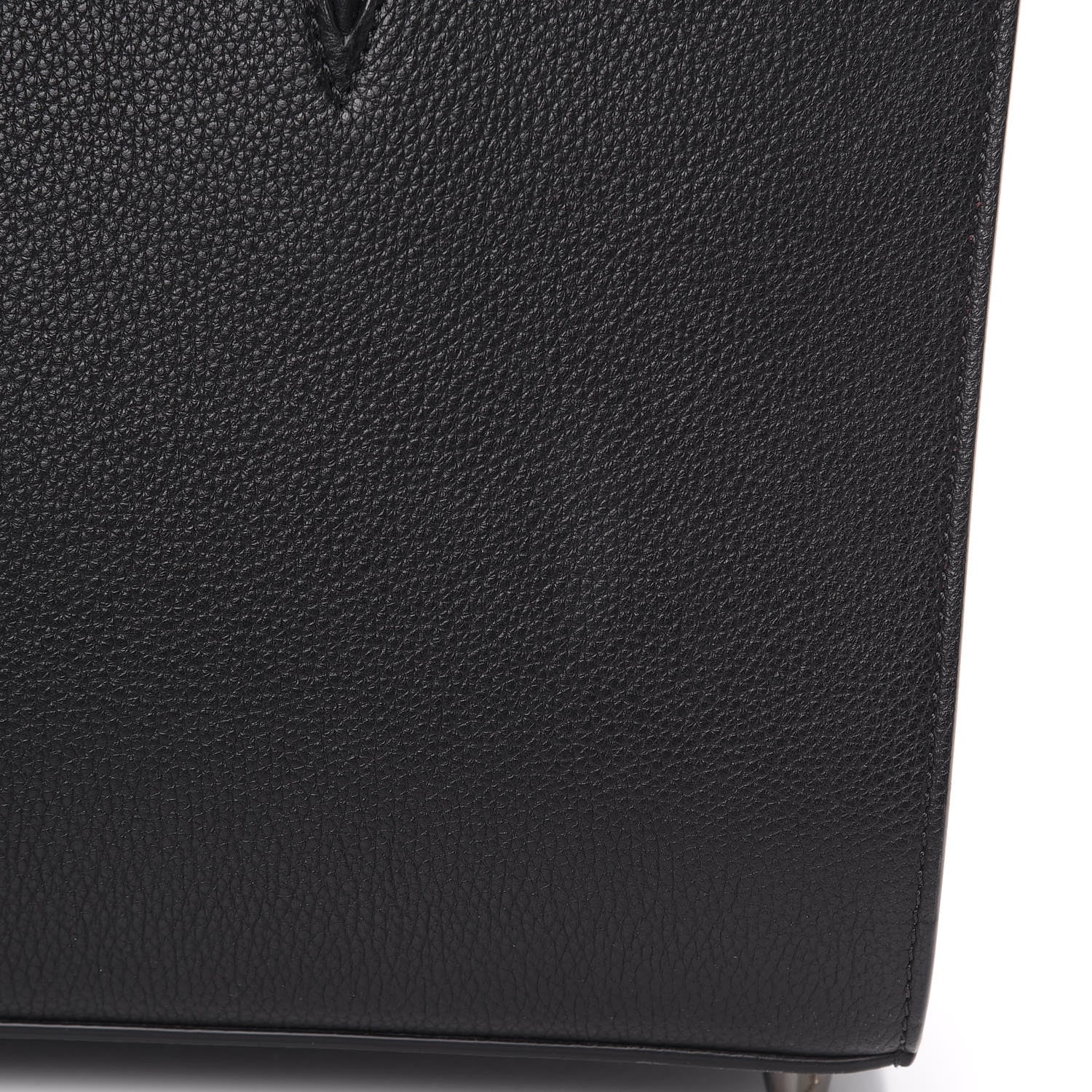 Christian Louboutin Calfskin Patent Studded Large Paloma Black 8 of 14