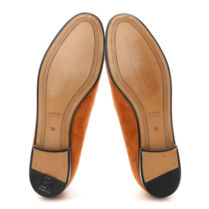 Gucci Suede Cachemire Malaga Kid Womens Jordaan Loafers 39 Blondie Cognac 6 of 10
