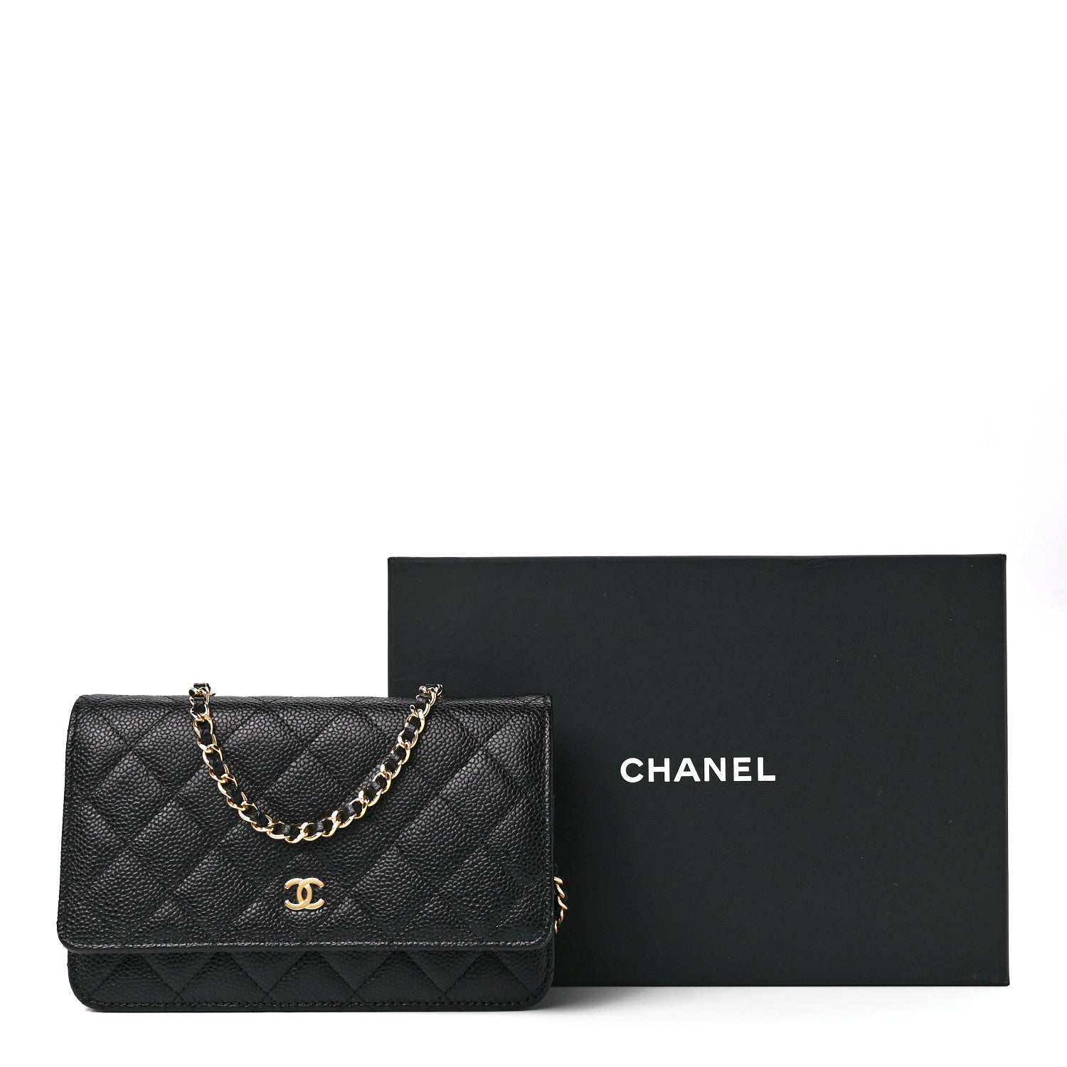 Chanel Caviar Quilted Wallet On Chain WOC Black 12 of 12