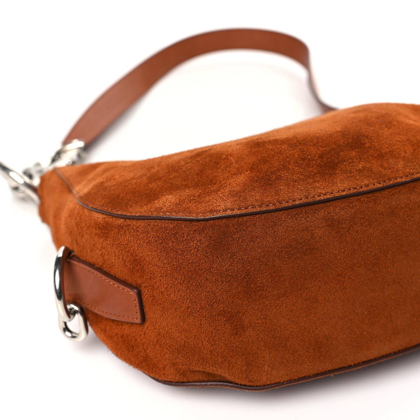 Suede Small Knight Bag Brown Bruciato