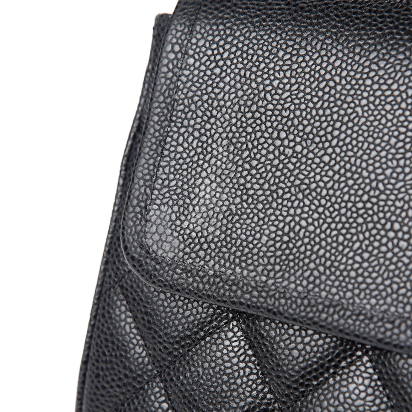 Caviar Quilted Maxi Double Flap Black