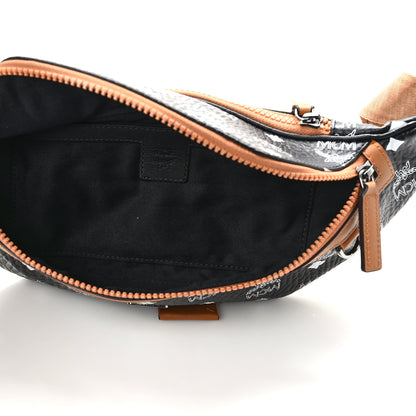 MCM Visetos Small Fusten Belt Bag Black Cognac 5 of 12
