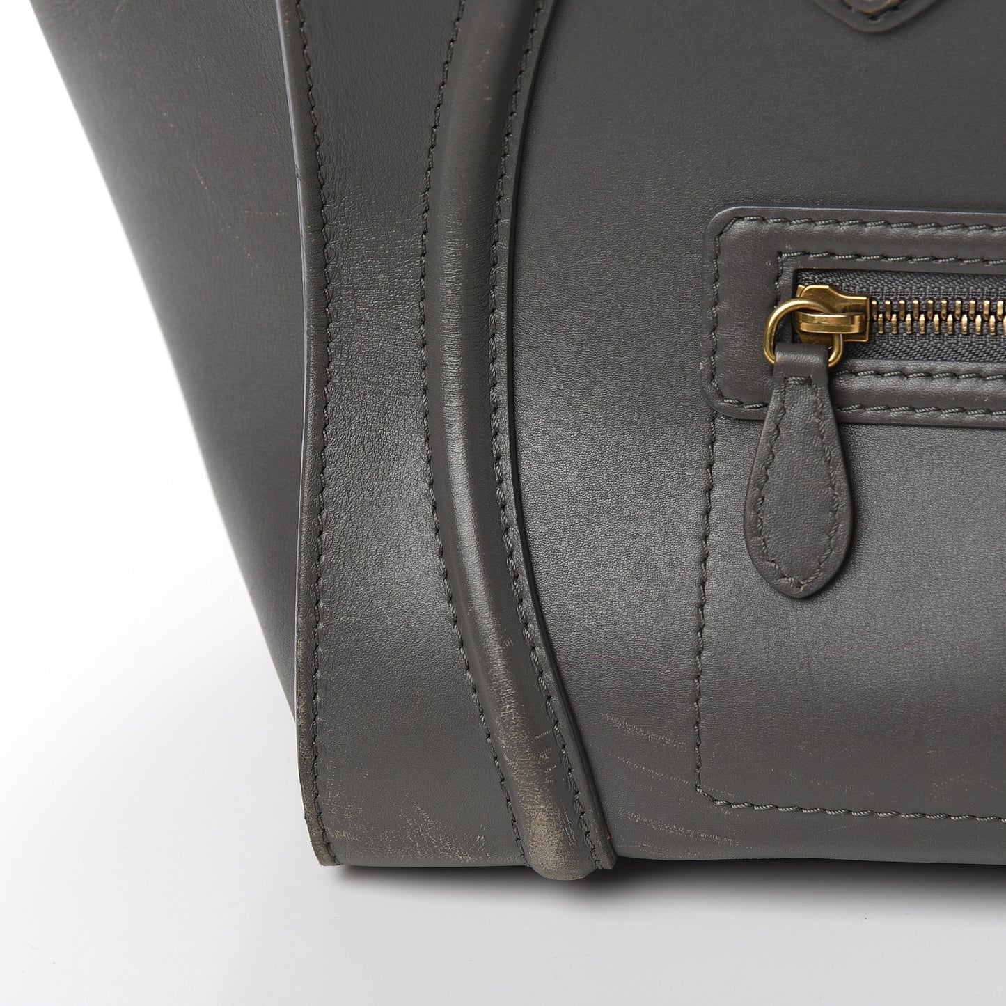 Smooth Calfskin Mini Luggage Smoke