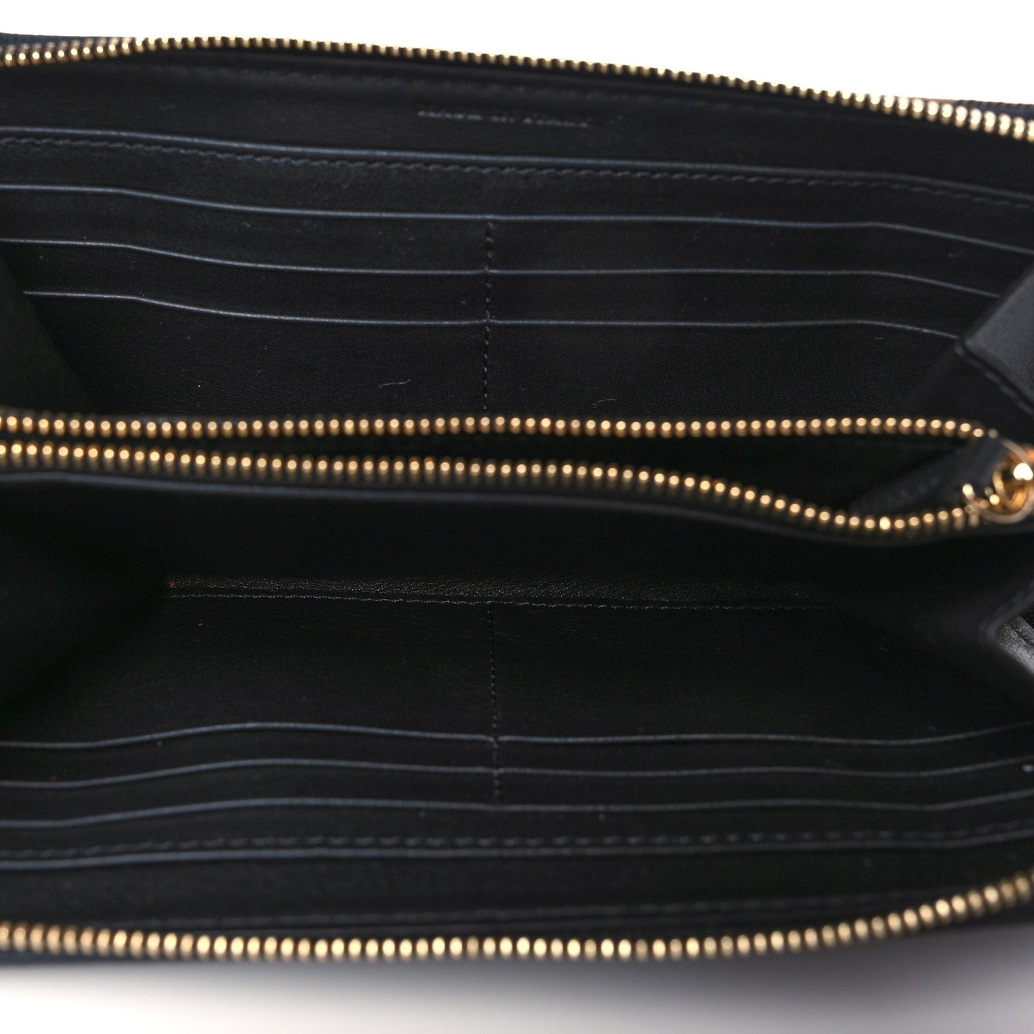 Burberry Calfskin Haymarket Check Elmore Zip Around Wallet Black 5 of 7