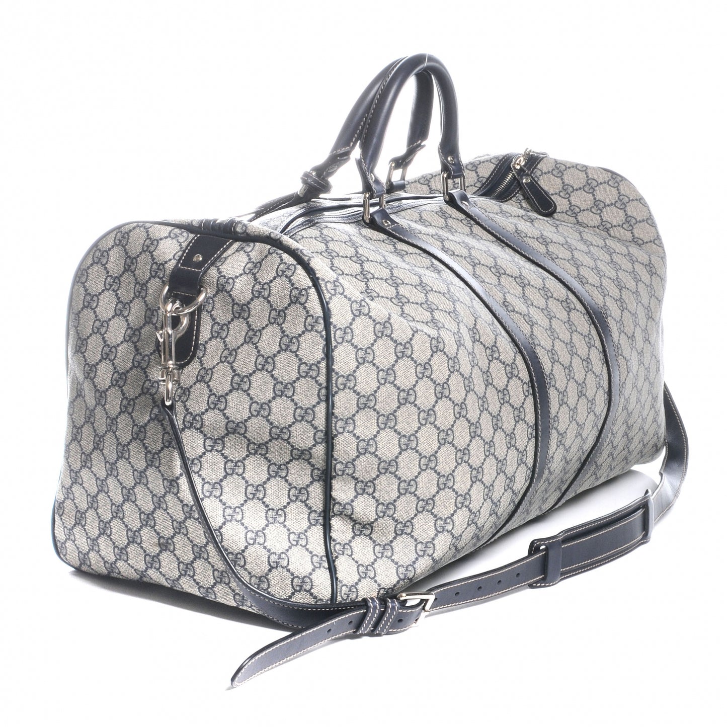 GG Plus Monogram Large Carry On Duffle Bag Navy