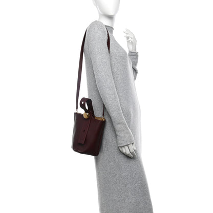 Loewe Calfskin Mini Pebble Bucket Bag Dark Burgundy 2 of 11