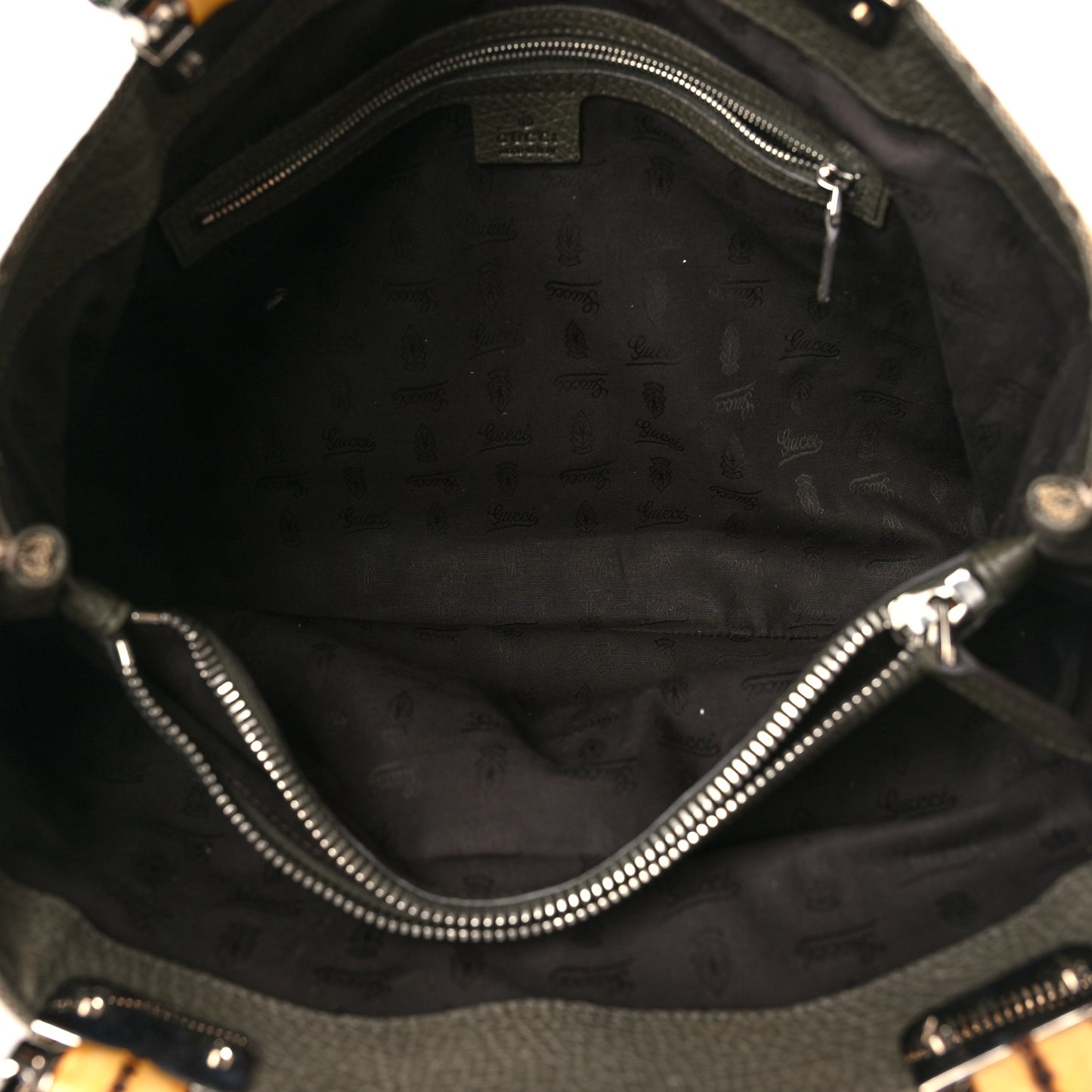 Monogram Bamboo Bar Medium Tote Olive