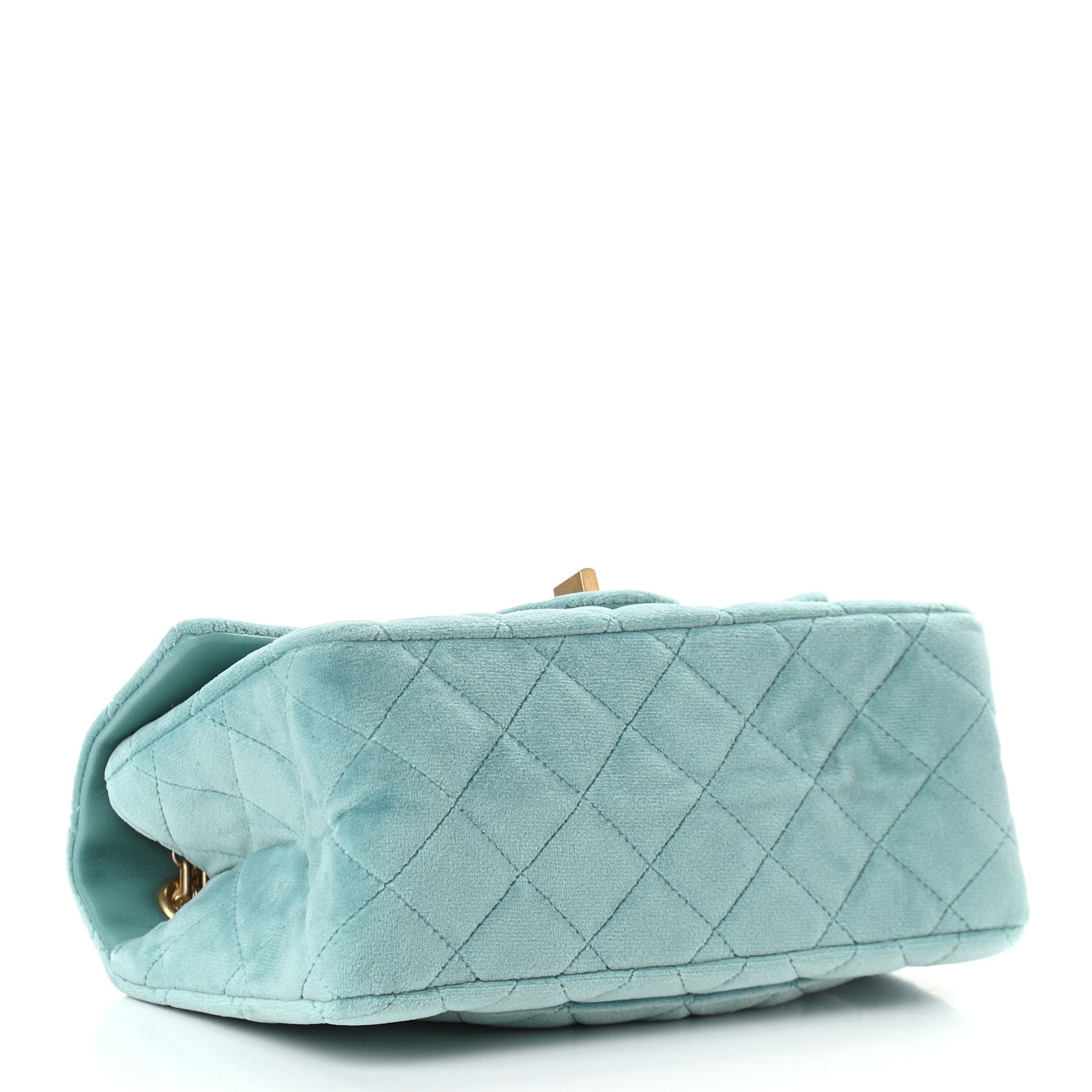 Chanel Velvet Quilted Mini 2.55 Reissue Flap Light Blue 4 of 9