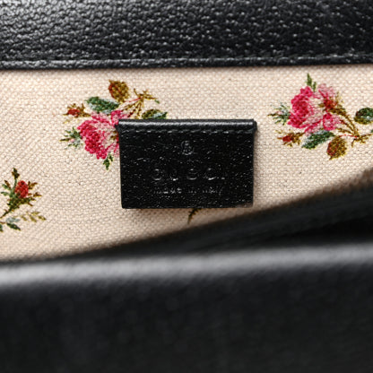 Gucci Calfskin Web Floral Embroidered Medium Dionysus Shoulder Bag Black 6 of 16