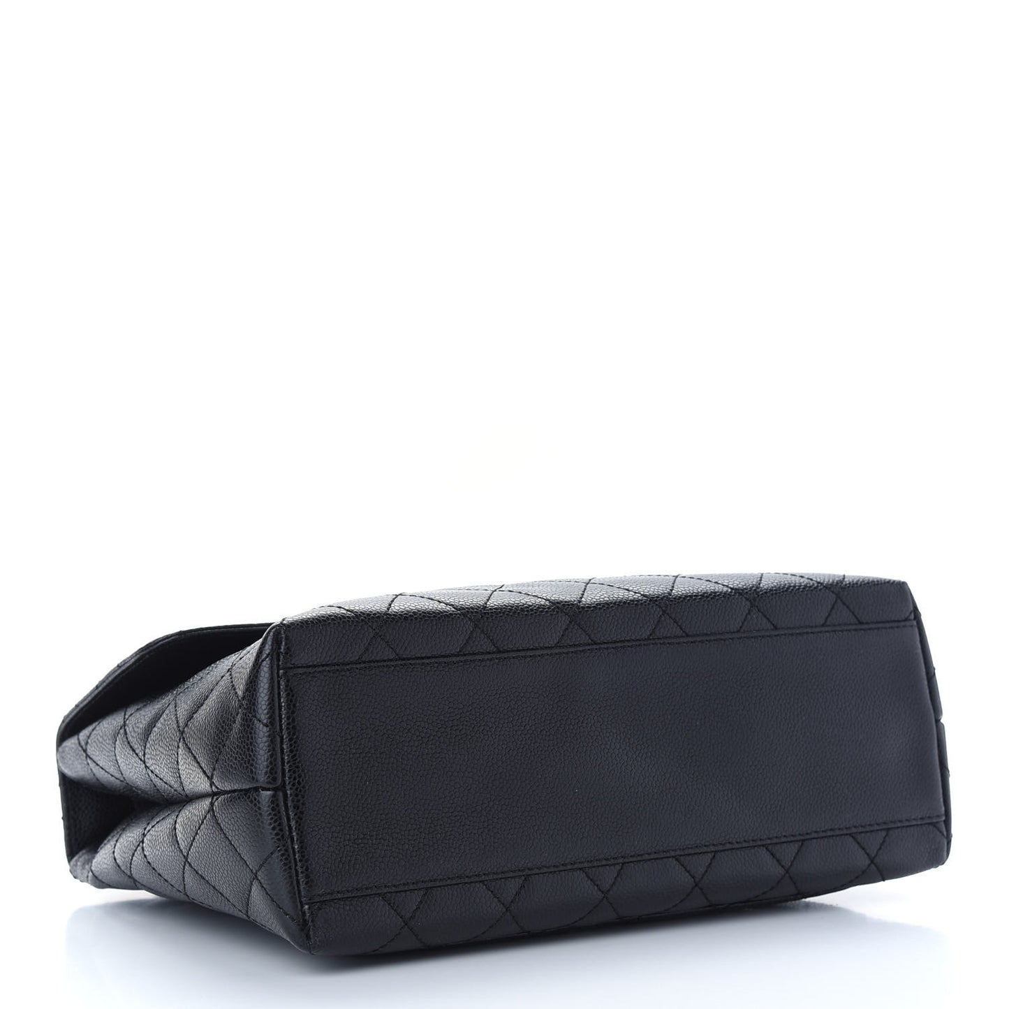 Caviar Quilted Jumbo Kelly Flap Black
