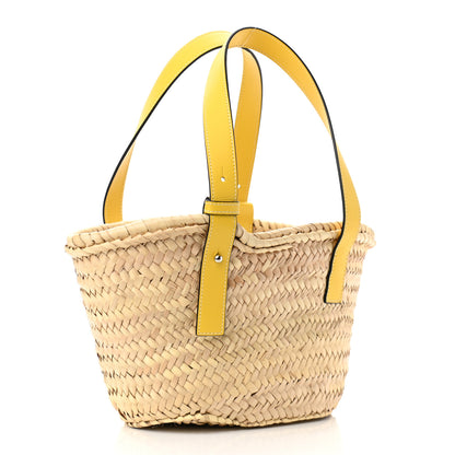 Loewe Raffia Small Basket Tote Bag Natural Yellow 3 of 10