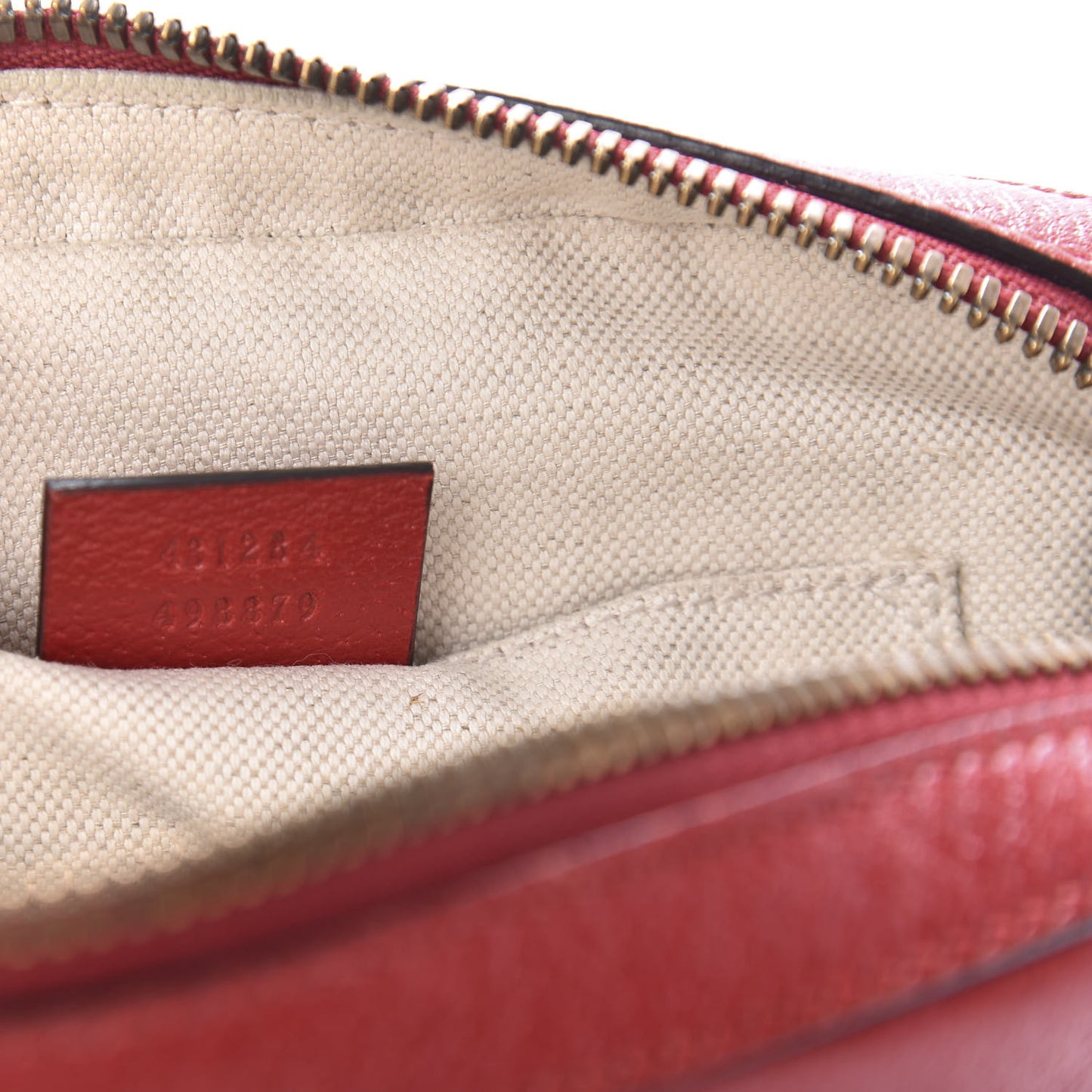 Calfskin Animalier Web Disco Red
